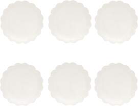 6er Set Frühstücksteller FLEURI BIANCO