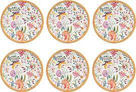6er Set Frühstücksteller OSAKA Blumen D. 23cm