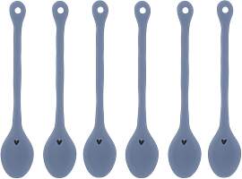6er Set Kaffeelöffel Iris Blue matt blau L.