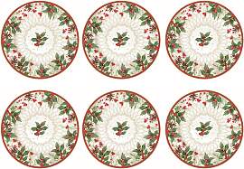 6er Set Kuchenteller CHRISTMAS BERRIES