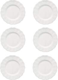 6er Set Kuchenteller ELITE WHITE weiß rund D.