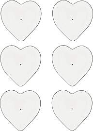 6er Set Kuchenteller HEART in Herzform D. 18cm