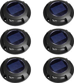 6er Set Solar LED Decklight Schwarz