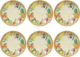 6er Set Speiseteller PORTO RICO Früchte D. 28cm