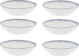 6er Set Suppenteller IRIS BLUE EDGE mit