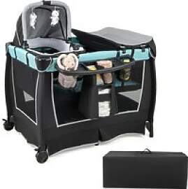 6-in-1-Reisebett mit Matratze, mobile Babywiege
