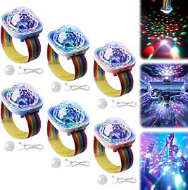 6 Pack Discokugel Armband Partylicht,