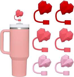 6Pcs Straw Cover Cap for Stanley Cup, Silicone