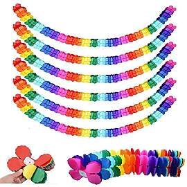 6 STK Bunt Girlande Papier Party Dekoration Set