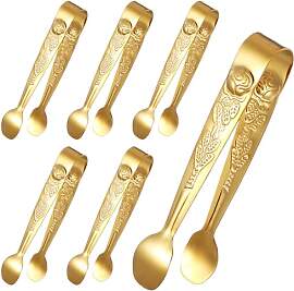 6 STK Edelstahl Küchenzange 10,7cm Rosengriff