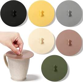 6 Stück Bunt Silikon Deckel für Gläser, 10 CM