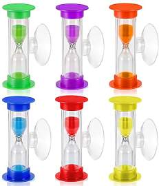6 Stück Buntes Sanduhren Set,Sanduhr Zähneputzen 