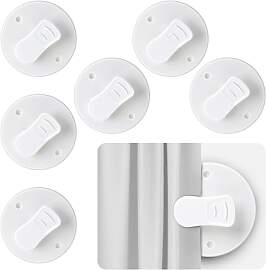 6 Stück Duschvorhang Clips 2 Zoll Schutz