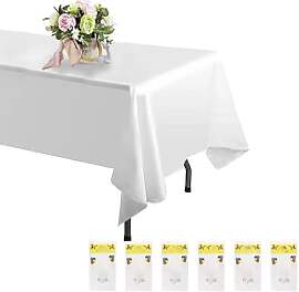 6 Stück Einweg Tischdecke Weiß - biertisch