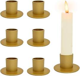 6 Stück Gold Kerzenständer,Retro Candlelight