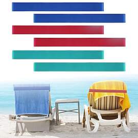 6 Stück Handtuchbänder für Strandliegen,