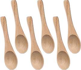 6 Stück Honiglöffel Holz Klein Holzlöffel