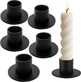 6 Stück Kerzenständer Schwarzen, Kerzenhalter
