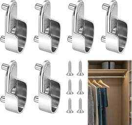 6 Stück Kleiderstange Halterung, Robuste