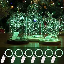6 Stück LED Lichterkette Batterie Betriebe, 2M