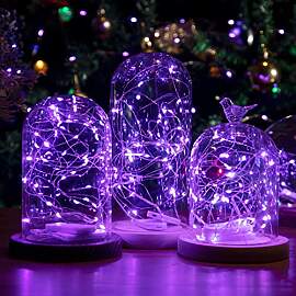 6 Stück LED Lichterkette Batterie Betriebe, 2M