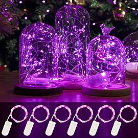 6 Stück LED Lichterkette Batterie Betriebe, 2M