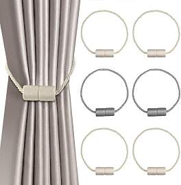 6 Stück Magnetische Vorhang Raffhalter, Zugband