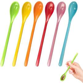 6 Stück Plastiklöffel Langer Stiel,19cm