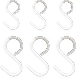 6 Stück S-förmige Kunststoff-Haken, 2,5/3,5