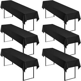 6 Stück Schwarz Biertisch Tischdecke universal