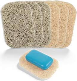 6 Stück Seifenschale mit Ablauf, Seifenhalter,