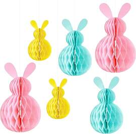 6 Stück Waben Osterhasen zum, ostern deko,
