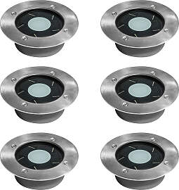 6x Set - LED Puck Solar