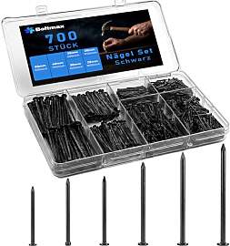 700 Stück Stahlnägel Set, Nagel Set aus Stahl,