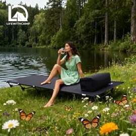 70 cm breitertes Campingbett, ultraleichtes,