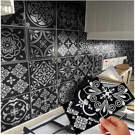 72 Fliesenaufkleber für Bad und Küche Mosaik