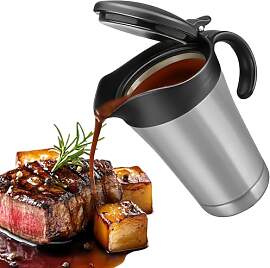 750ml Edelstahl Thermo Sauciere, Soßenkanne mit