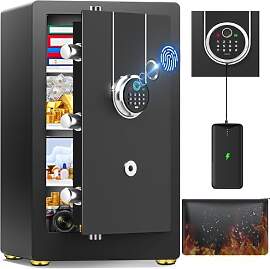 75L Groß Safe Tresor Biometrisch für Zuhause,