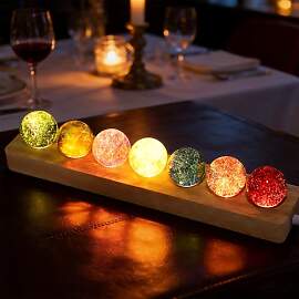 7 Bunte Kristallkugel Nachtlicht, 40mm