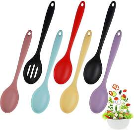 7 Stück Silikon LöFfel Kochen, 20cm Antihaft