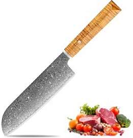 7 Zoll Japanisches Santoku-Messer VG10 Damaszener