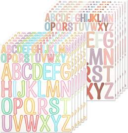 832 Stück/16 Blatt Buchstaben Aufkleber, Bunt