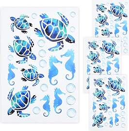 88 PCS Meeresschildkröten Vinyl Wandaufkleber,