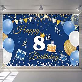8. Geburtstag Deko Junge Mädchen Achter