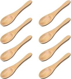 8 holzlöffel klein (9.5cm) – honiglöffel holz, 