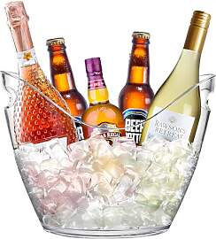8L Eiseimer Champagner Eimer, Acryl-Eiskübel mit