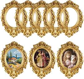 8 Pcs Mini Vintage Bilderrahmen Aus Kunstharz,