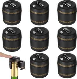 8 Pcs Wine Bottle Locks, DREI Ziffern Kunststoff