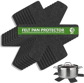 8 Pieces Pfannenschoner Pfannenschutz Stapelschutz 