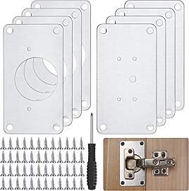 8 Stk Schrank Scharniere Reparaturplatten,